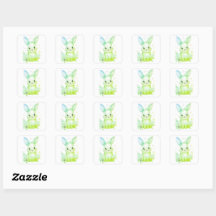 Süßes grünes Häschen-Party-Thema Pastell-Blumen