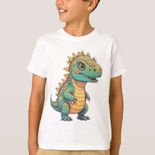 Süßes grünes T-Rex-Dinosaurier-Kinder-T-Shirt mit T-Shirt