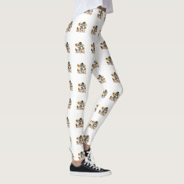 Süßes gruseliges Skelett-Ziegen-Bild mit Zylinder  Leggings