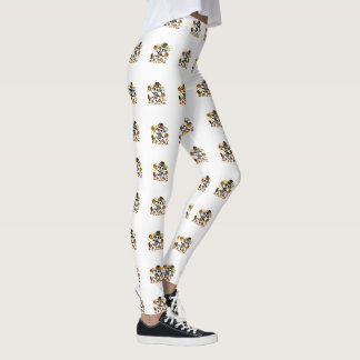 Süßes gruseliges Skelett-Ziegen-Bild mit Zylinder Leggings