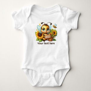 Süßes Hallo Baby Biene anpassbar Strampler