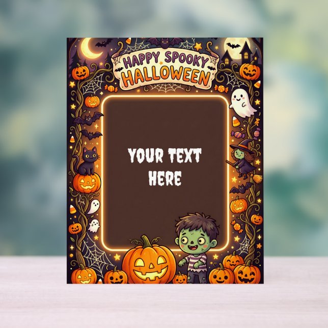 Süßes Halloween-Acrylschild #2 Acrylschild (Neutral)
