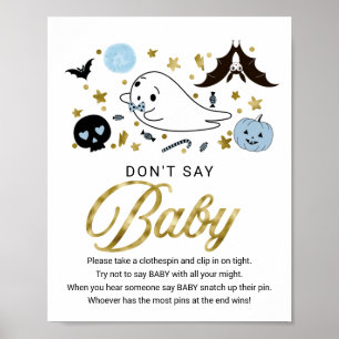 Süßes Halloween-Baby-Baby-Shower-Don't-Say-Baby-Sc Poster