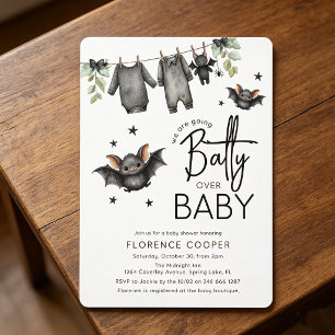 Süßes Halloween Batty fürs Baby Babyparty Einladung