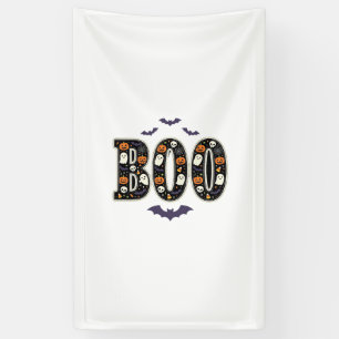 Süßes Halloween Boo Geist Kürbis Design Banner