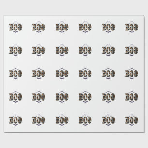 Süßes Halloween Boo Geist Kürbis Design Geschenkpapier