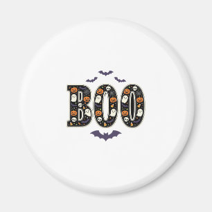 Süßes Halloween Boo Geist Kürbis Design Magnet