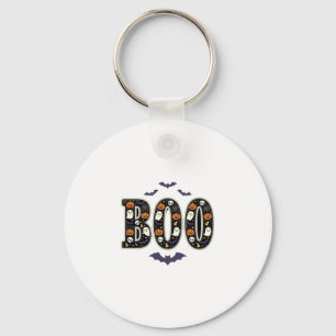 Süßes Halloween Boo Geist Kürbis Design Schlüsselanhänger