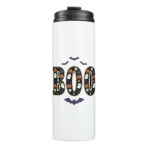 Süßes Halloween Boo Geist Kürbis Design Thermosbecher