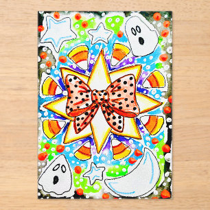 Süßes Halloween Candy Corn Acryleinladungen