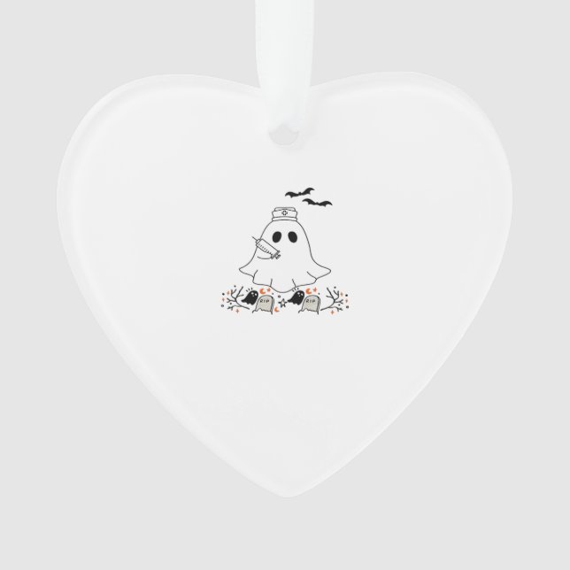 Süßes Halloween-Design mit Geist-Krankenschwester  Ornament (Vorderseite)