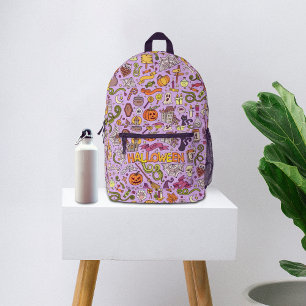 Süßes Halloween-Doodle-Muster Bedruckter Rucksack
