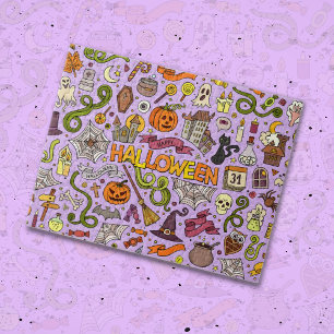 Süßes Halloween-Doodle-Muster Puzzle