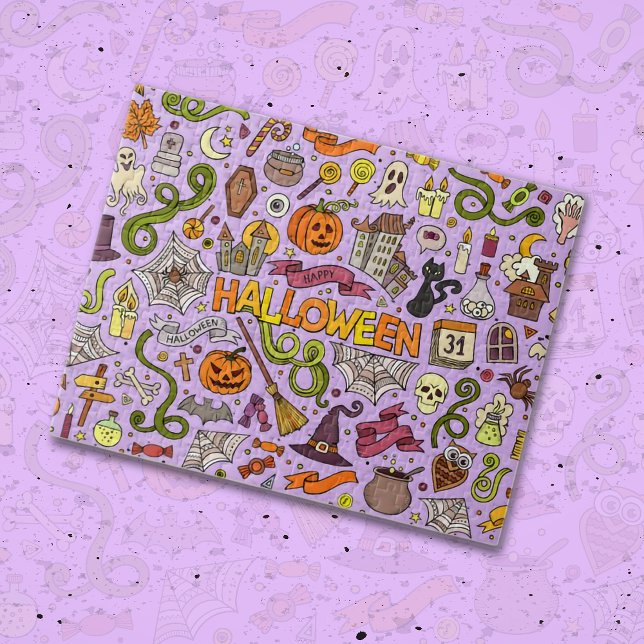Süßes Halloween-Doodle-Muster Puzzle (Von Creator hochgeladen)