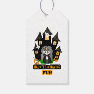 Süßes Halloween-Dracula-Schloss Geschenkanhänger
