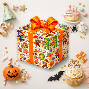 Süßes Halloween-Geburtstags-Kind-Süßigkeiten-oder- Geschenkpapier