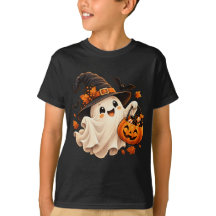 Süßes Halloween-Geist-Kürbis-Kinder-T-Shirt