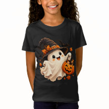 Süßes Halloween-Geist-Kürbis-Kinder-T-Shirt