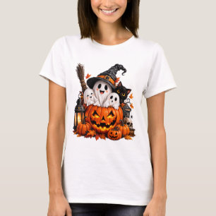 Süßes Halloween-Geist-Kürbis-T-Shirt T-Shirt
