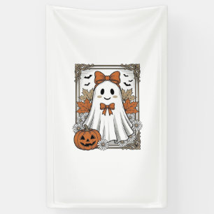 Süßes Halloween-Geist Vintage-Stickerei-Shirt-Desi Banner