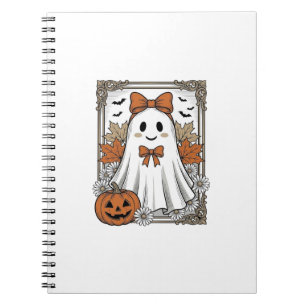 Süßes Halloween-Geist Vintage-Stickerei-Shirt-Desi Notizblock