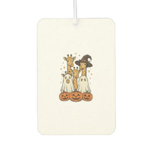 Süßes Halloween-Giraffen-Geister-Kürbis-Shirt-Desi Autolufterfrischer