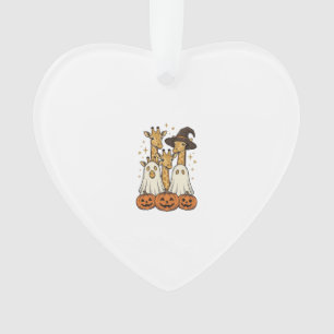Süßes Halloween-Giraffen-Geister-Kürbis-Shirt-Desi Ornament