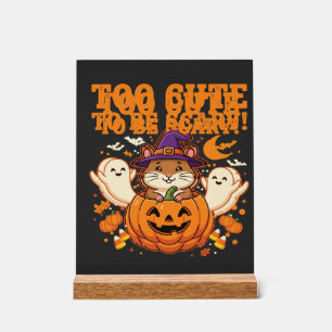 Süßes Halloween Hamster Kürbis Geist Design_1 Acrylschild