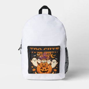 Süßes Halloween Hamster Kürbis Geist Design_1 Bedruckter Rucksack
