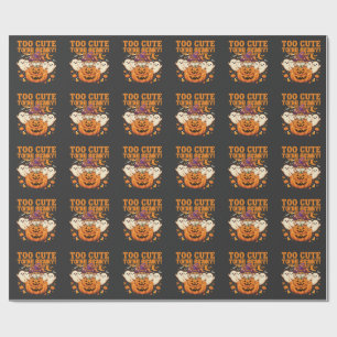 Süßes Halloween Hamster Kürbis Geist Design_1 Geschenkpapier