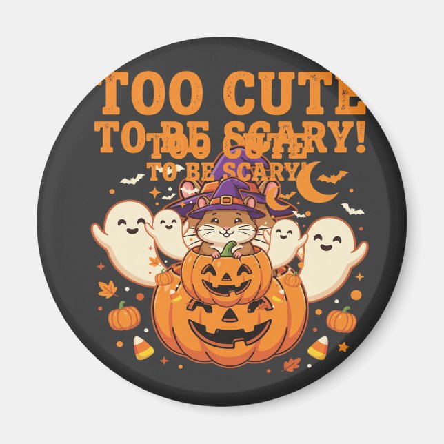 Süßes Halloween Hamster Kürbis Geist Design_1 Magnet (Vorne)