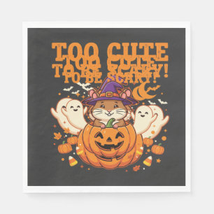 Süßes Halloween Hamster Kürbis Geist Design_1 Serviette
