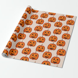Süßes Halloween-Jack-O-Lantern-Kürbismuster-Wrap Geschenkpapier