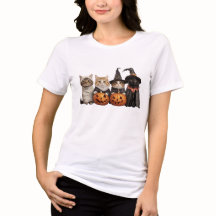 Süßes Halloween-Katzen-T-Shirt 🎃