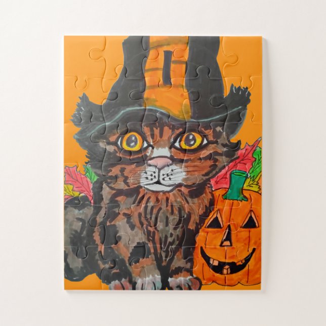 SÜßES HALLOWEEN-KITTY  PUZZLE (Vertikal)