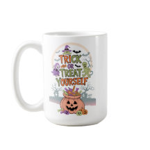 Süßes Halloween-Konfekt und Kürbisdesign