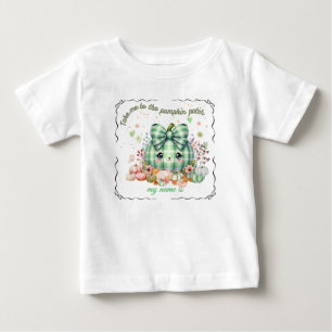 Süßes Halloween-Kürbisdesign, anpassbar Baby T-shirt
