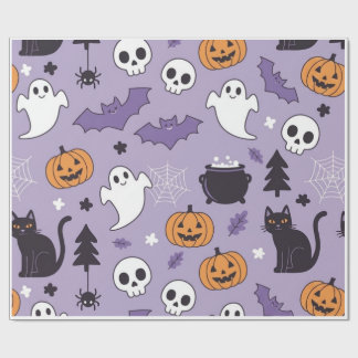 Süßes Halloween-Muster Geschenkpapier Blatt