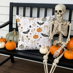 Süßes Halloween-Muster Kürbisse Fledermäuse Schlei Kissen
