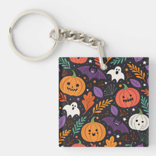 Süßes Halloween-Muster mit magischer Note Schlüsselanhänger