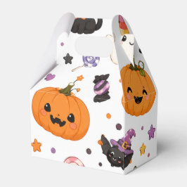 Süßes Halloween-Muster mit niedlichen Kürbissen Geschenkschachtel
