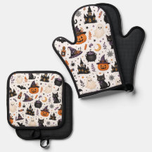 Süßes Halloween-Nahtlosmuster mit schwarzen Katzen