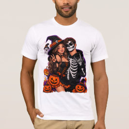 Süßes Halloween-Paar Kostüm T-Shirt – Gruseliges P