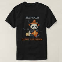 Süßes Halloween-Panda-Kürbis-T-Shirt