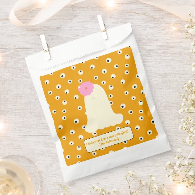 Süßes Halloween-Party-Geschenk mit Geist-Augen-Mus Geschenktütchen (Ausgeschnitten)