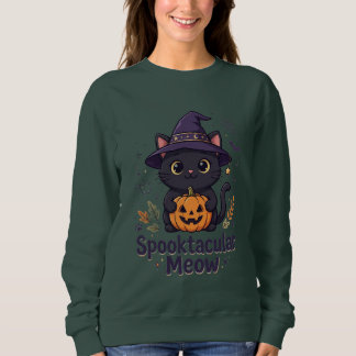 Süßes Halloween-Schwarzkatzen-T-Shirt | Spooktacul Sweatshirt