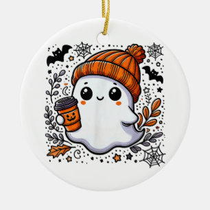 Süßes Halloween-Shirt für Frauen Halloween-Geist C Keramik Ornament