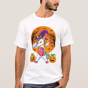 Süßes Halloween-Shirt Mädchen Frauen Witchy Einhor T-Shirt
