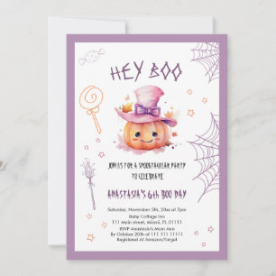 Süßes Halloween-Spooktacular-Mädchen 6. Geburtstag Einladung