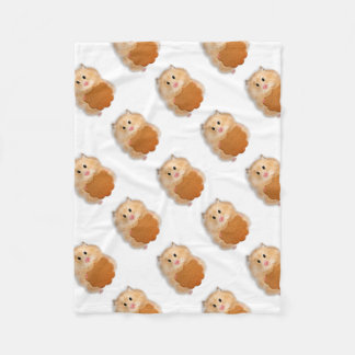 Süßes Hamster-mit-Keks-Illustrationsgeschenk Fleecedecke